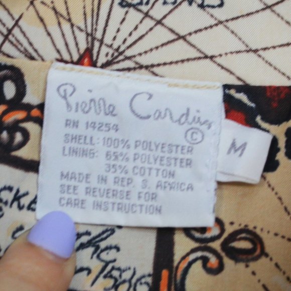 vtg Pierre Cardin African world map windbreaker - Picture 7 of 7